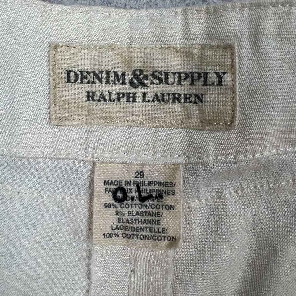 Denim & Supply Ralph Lauren Shorts Women 29 *32 Crochet Floral Lace Bummer Cream - Picture 2 of 8